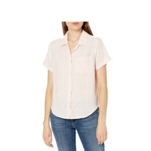 Lucky Brand Pink Striped Blouse